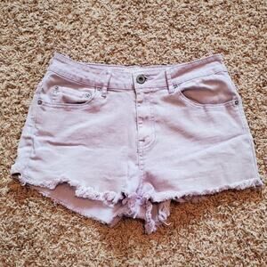 Bullhead Light Pink/purple Denim Cutoff Jean Shorts